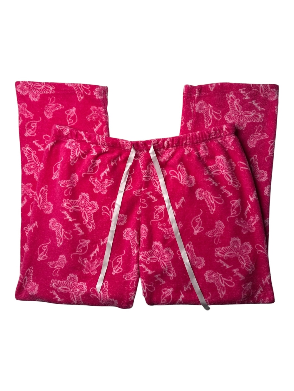 Baby Phat Pink Butterfly Print Fleece Pajama Pants